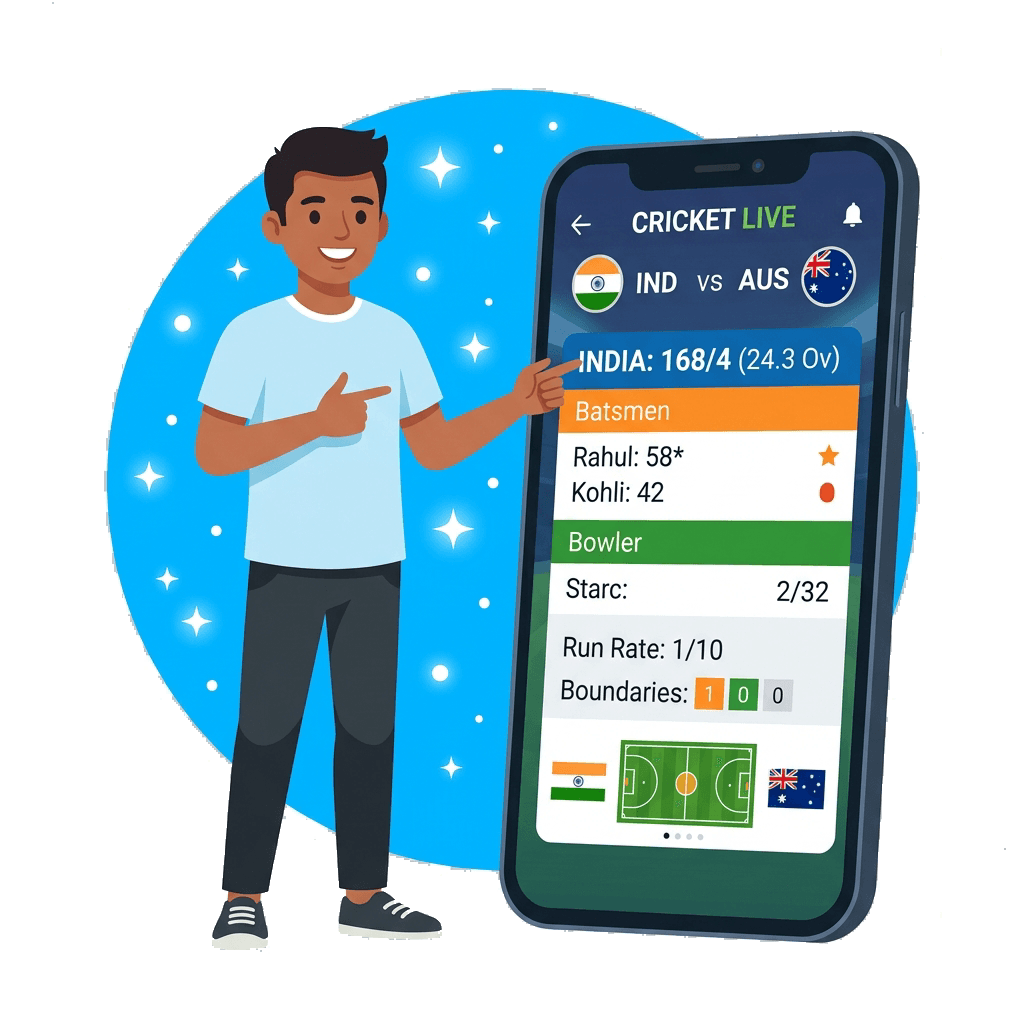 CricOverlay Scorecard App Display